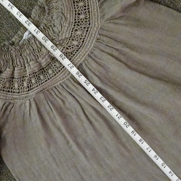 🖤Lin Nature🖤 - Gray/Taupe Linen Peasant Dress - Picture 9 of 9